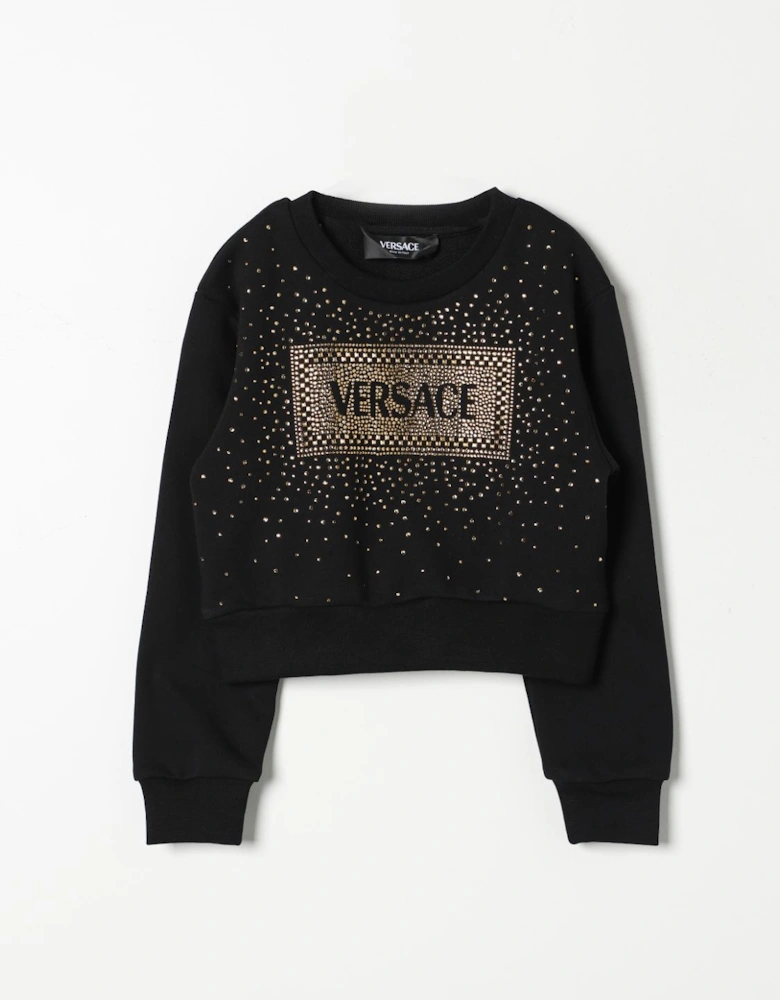 Kids Crop Sweater Rhinestone