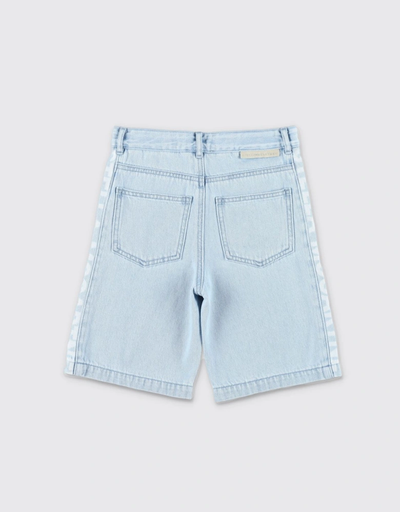 Kids Denim Shorts Side Logo