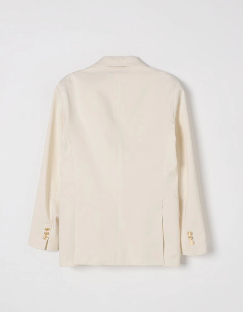 Double Breasted Cotton Blazer