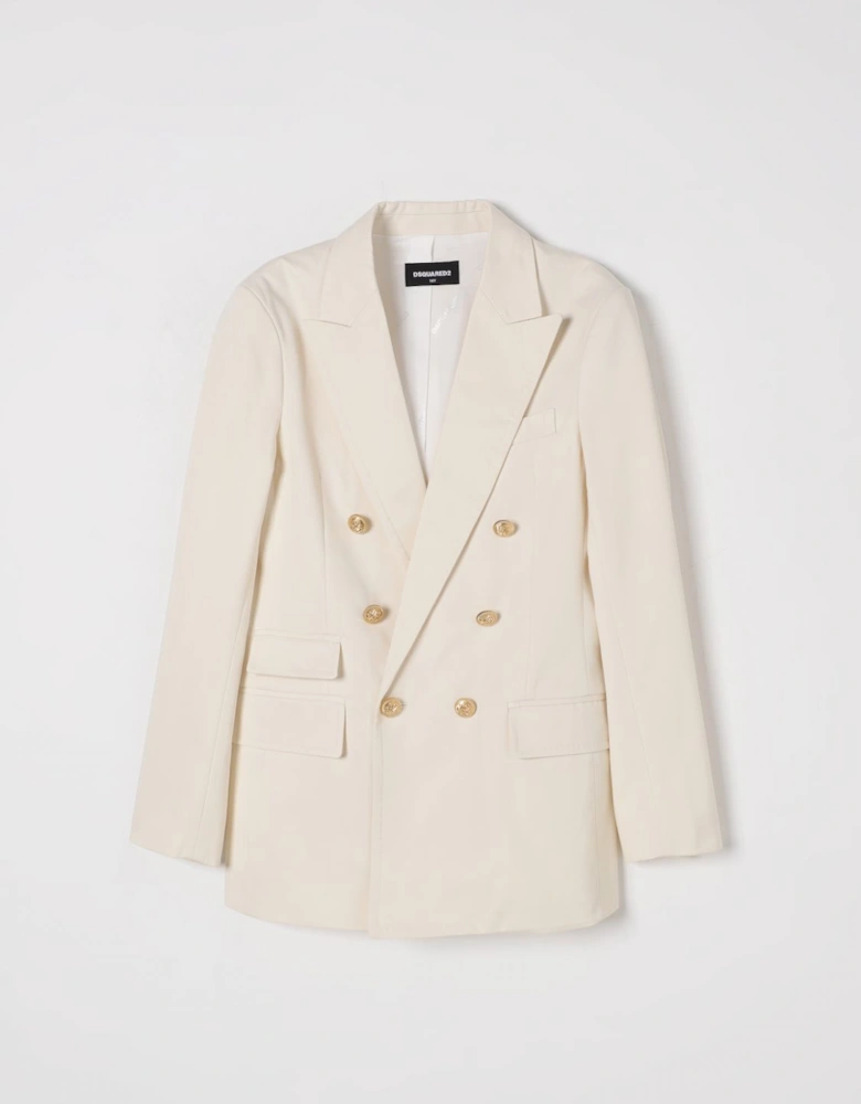 Double Breasted Cotton Blazer