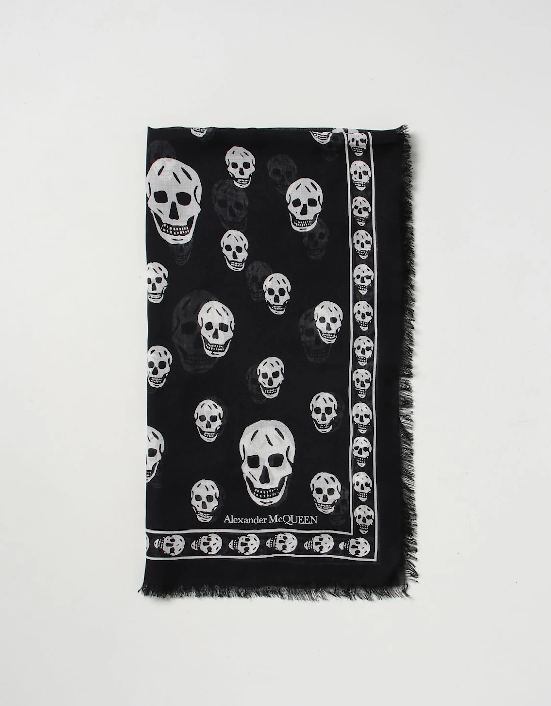 Skull Print Silk Scarf, 6 of 5