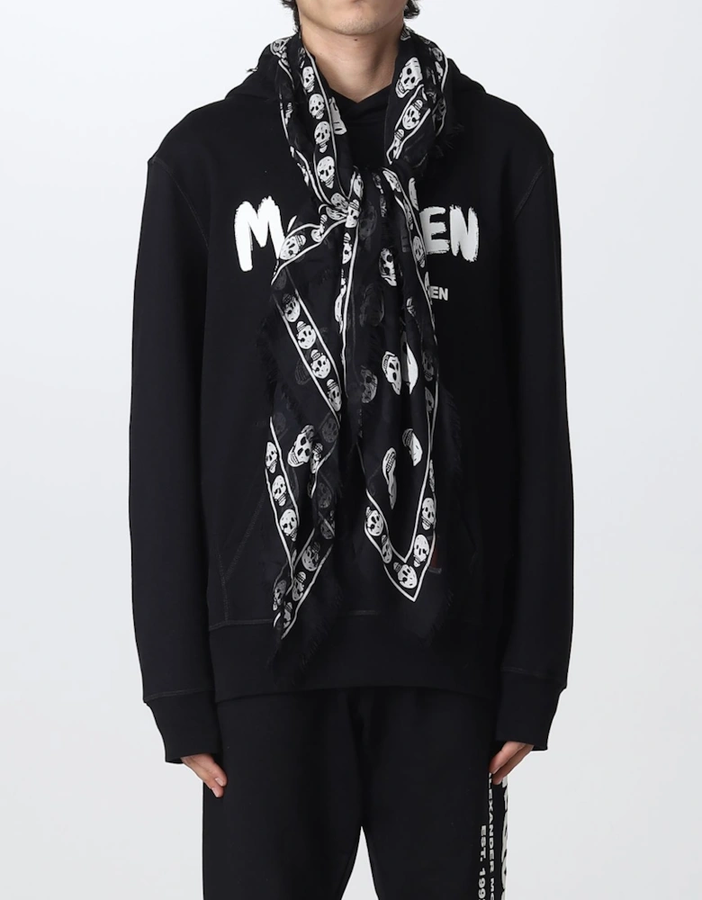 Skull Print Silk Scarf