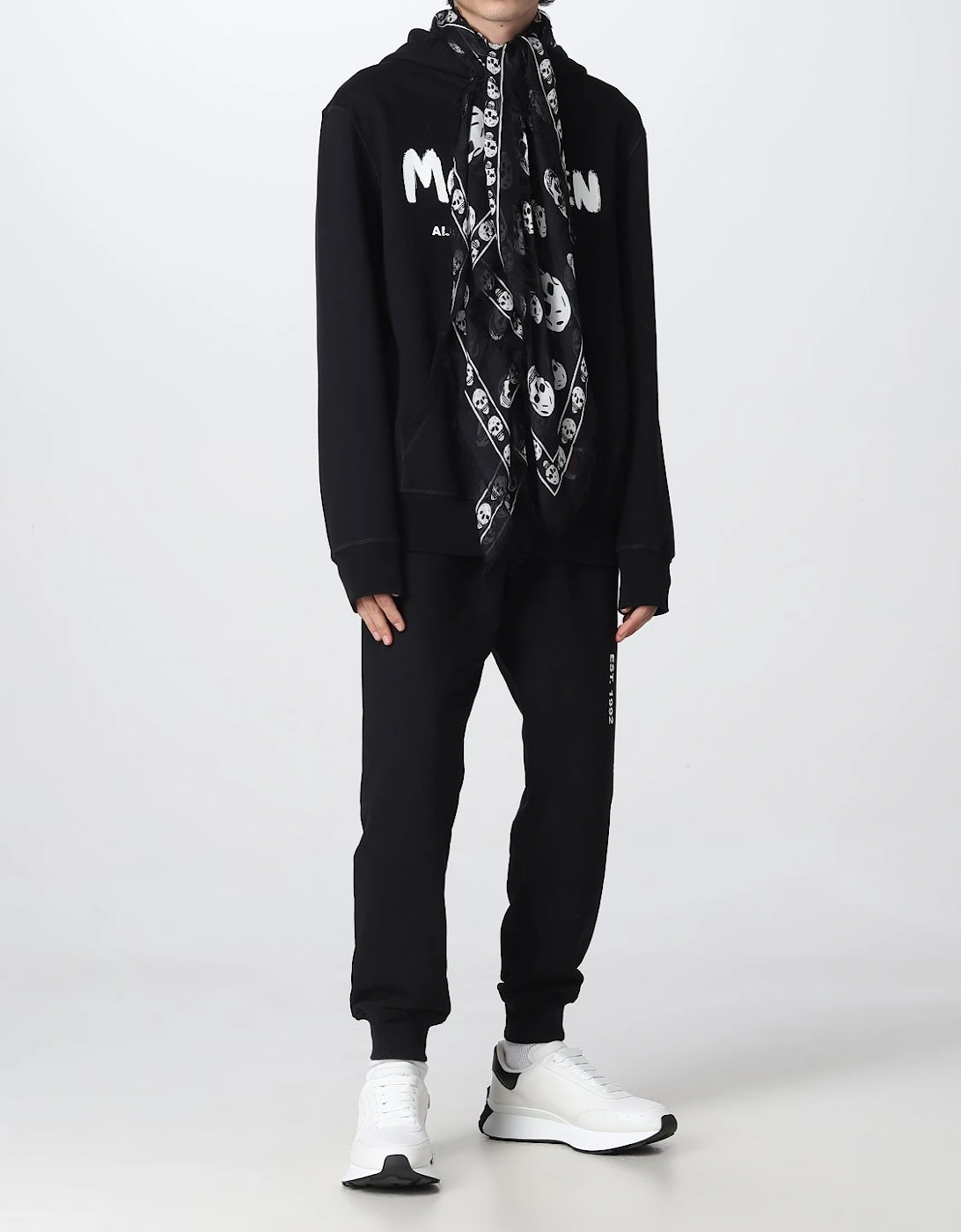 Skull Print Silk Scarf