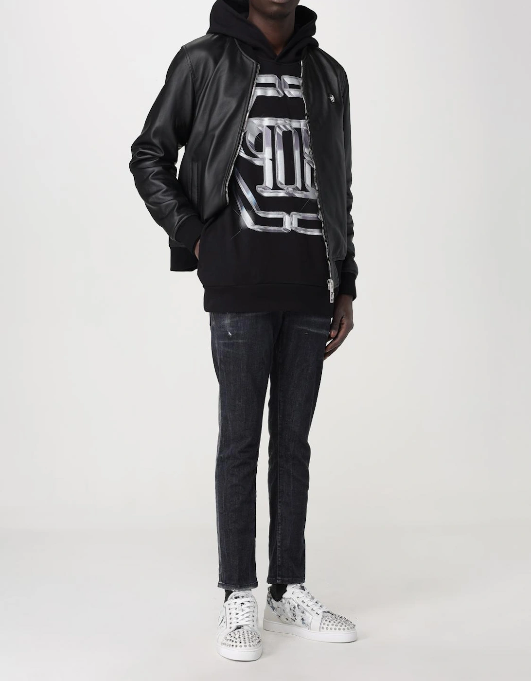 Metallic Logo Hoodie