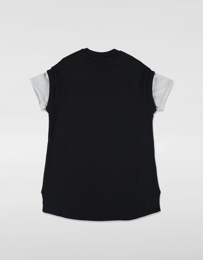 Short Sleeve Crew Neck Dress