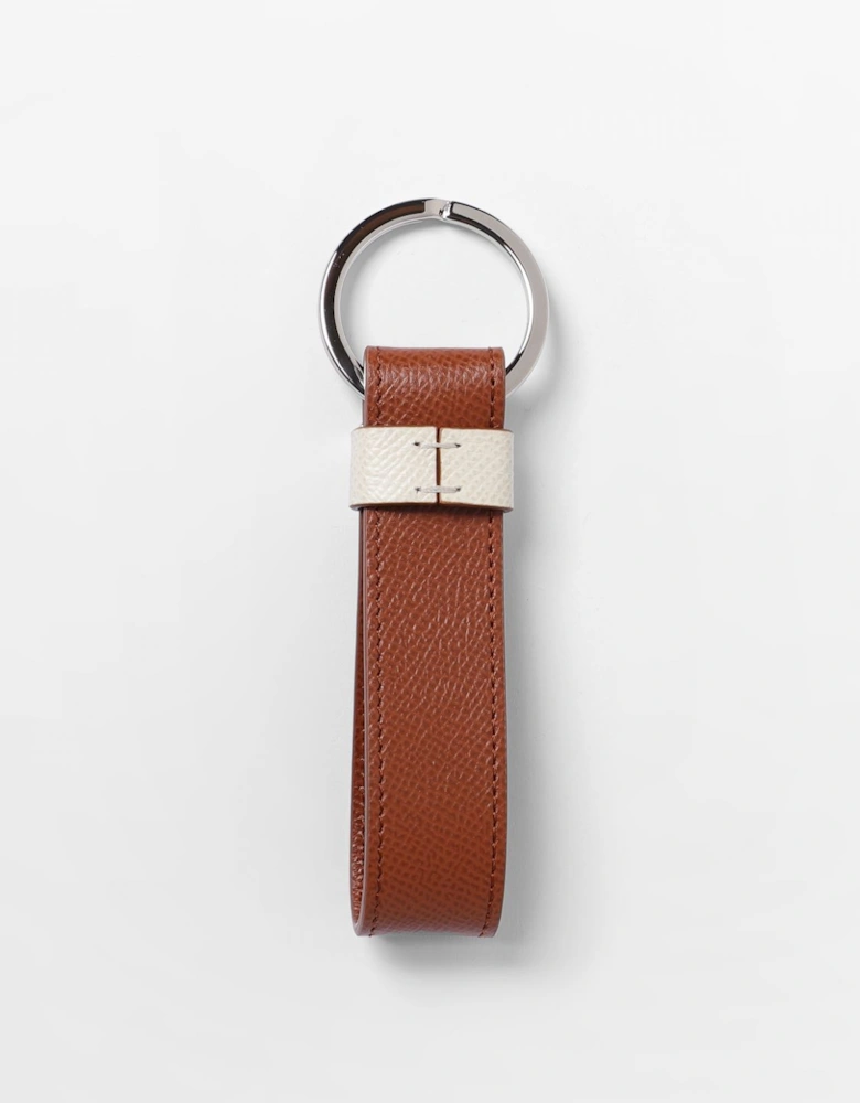 Leather Keychain with Metal Clasp