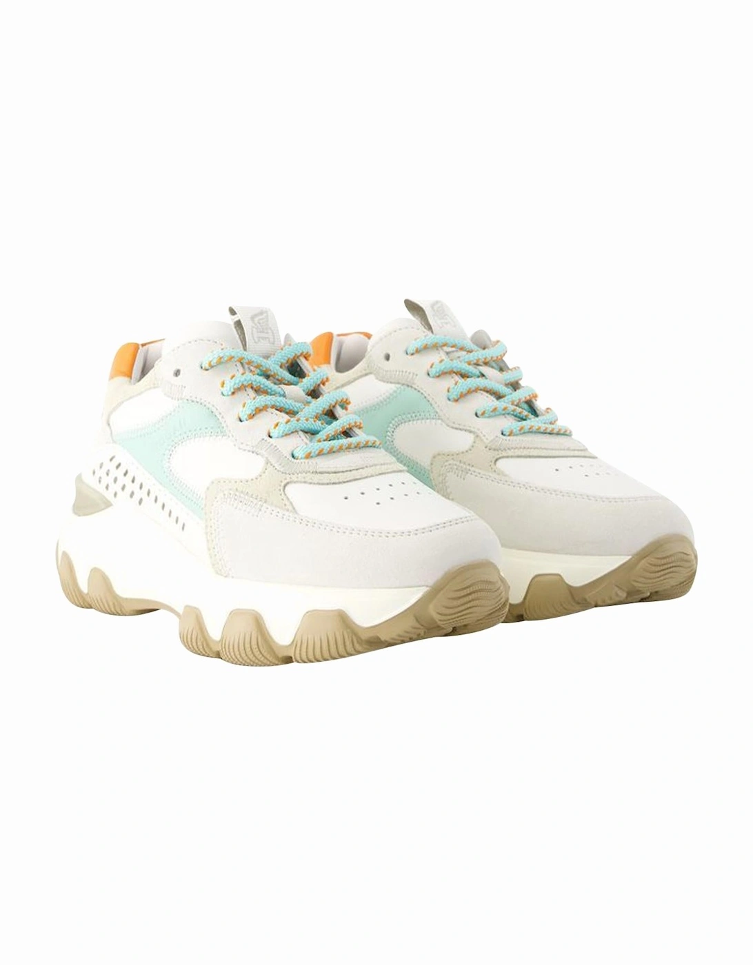 Smooth Leather Top Lace Sneakers