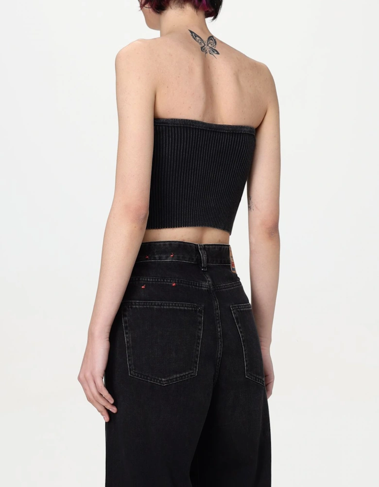 Tube Top Ribbed Sleeveless Top