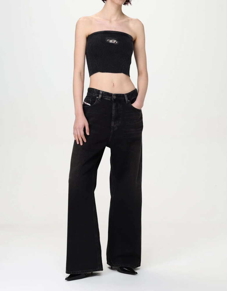 Tube Top Ribbed Sleeveless Top
