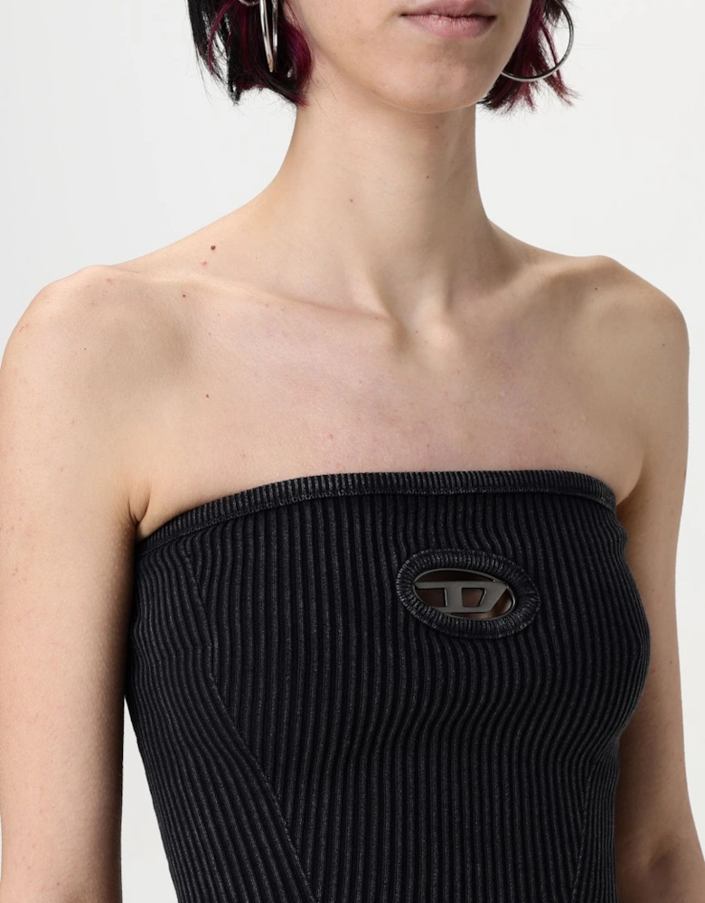 Tube Top Ribbed Sleeveless Top
