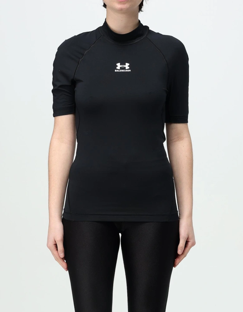 Mock Neck Short Sleeve Top