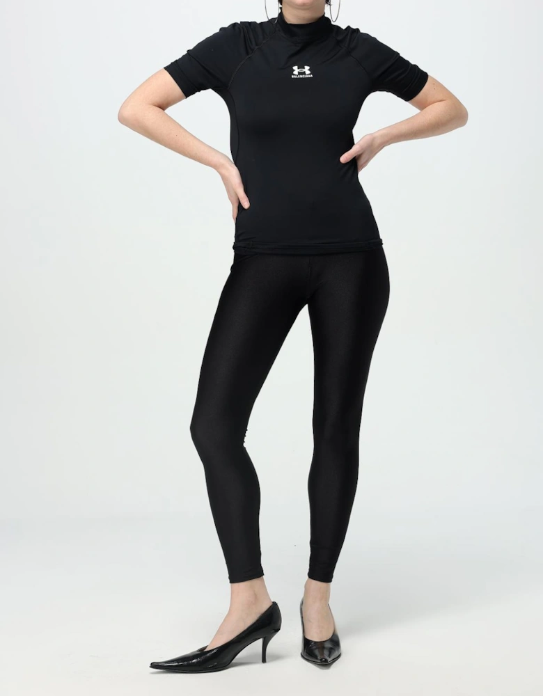 Mock Neck Short Sleeve Top