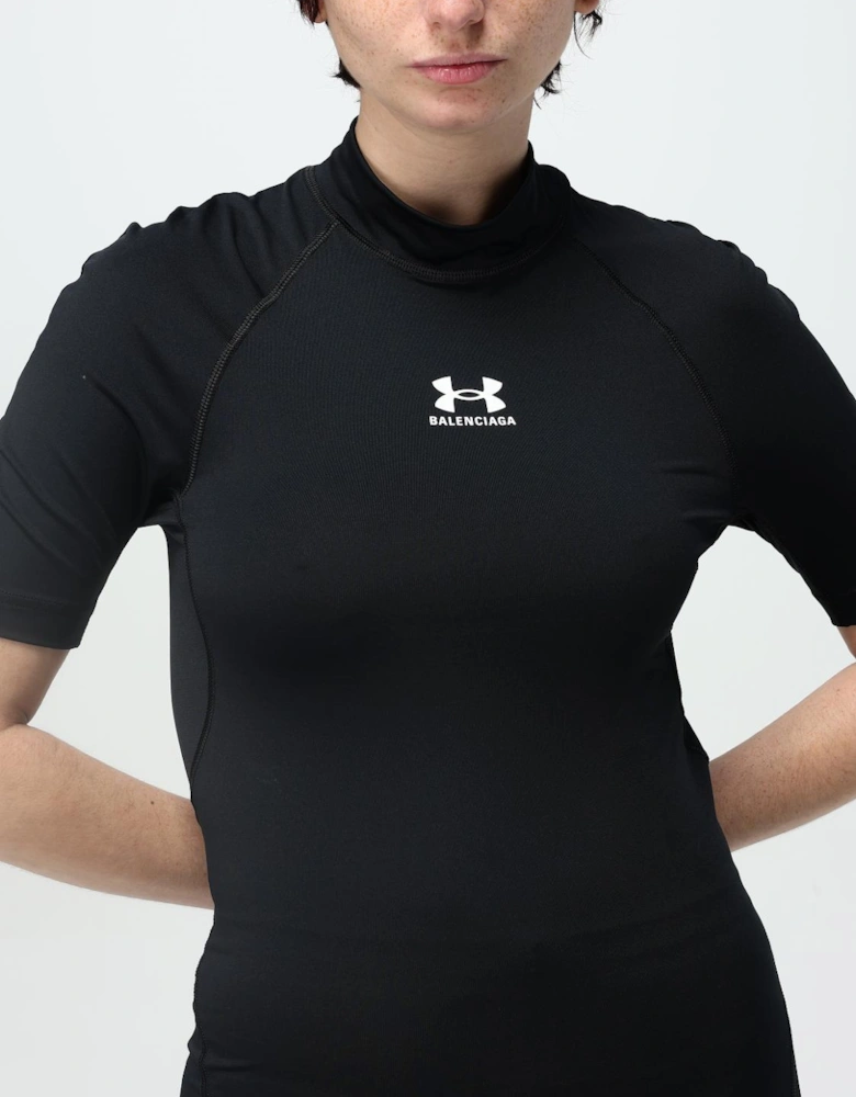 Mock Neck Short Sleeve Top
