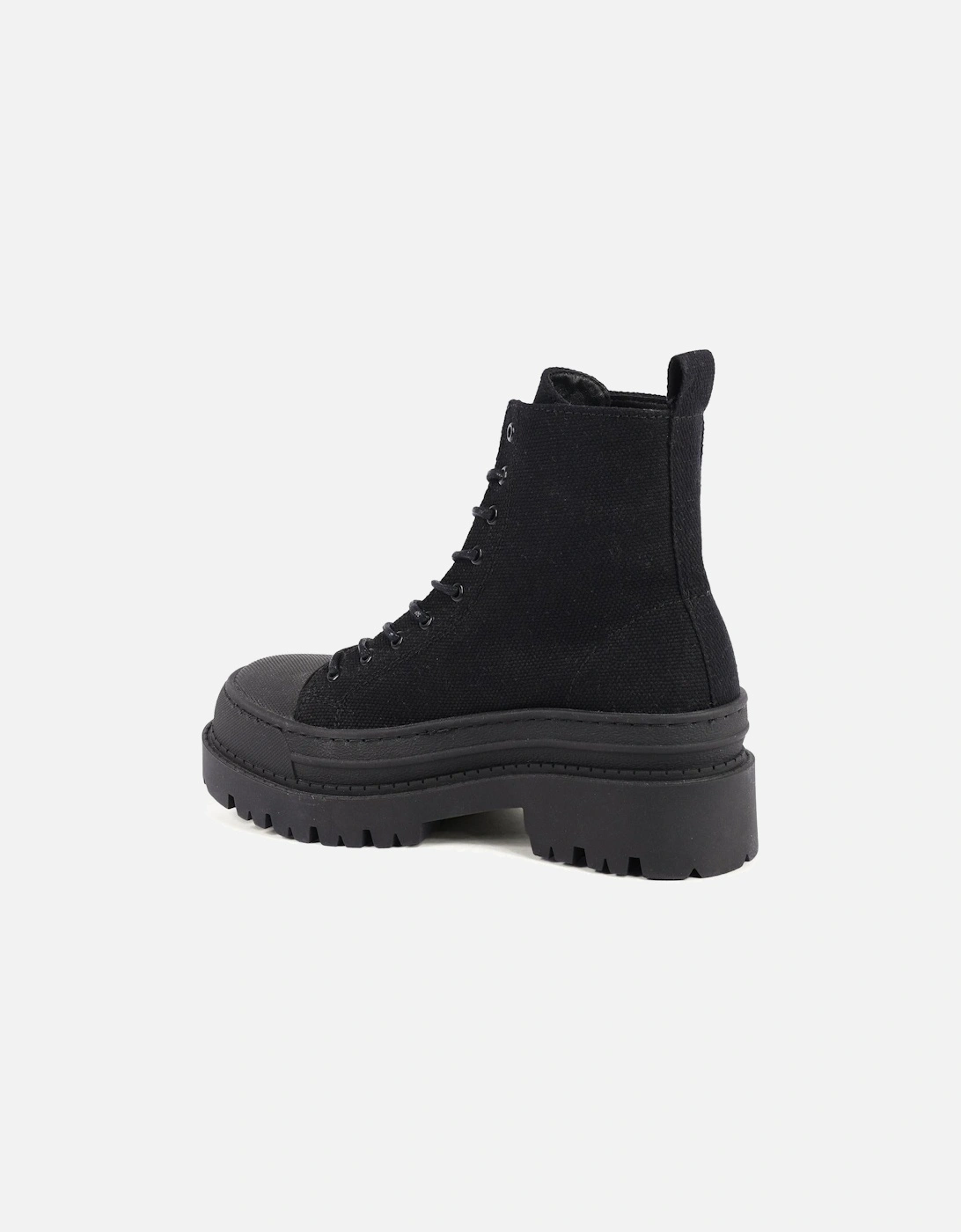 Canvas LaceUp Platform Boots