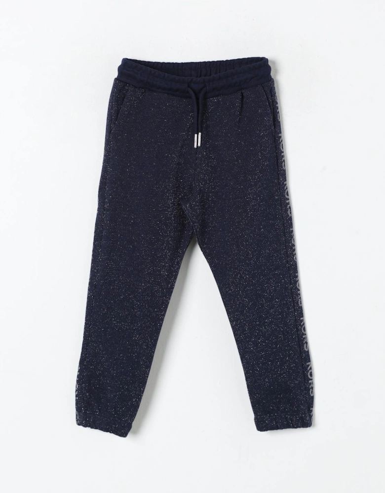 Glitter Joggers Side Logo Detail
