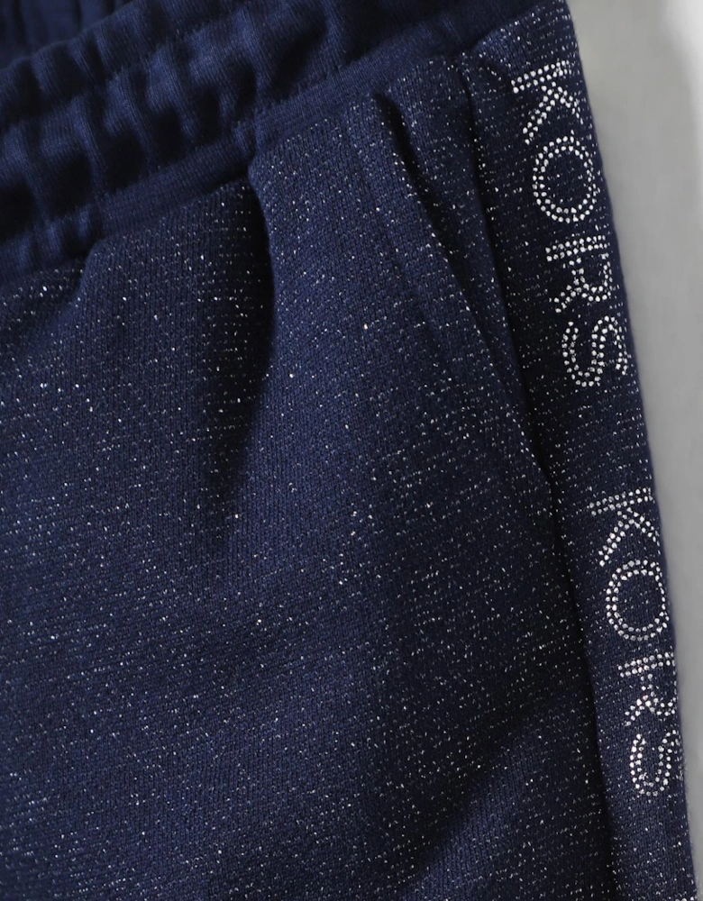 Glitter Joggers Side Logo Detail