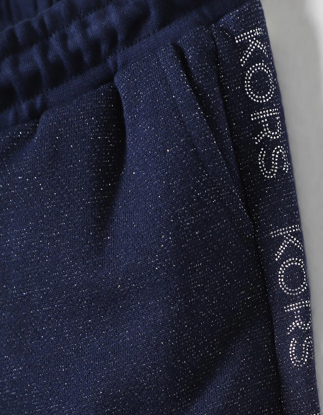 Glitter Joggers Side Logo Detail