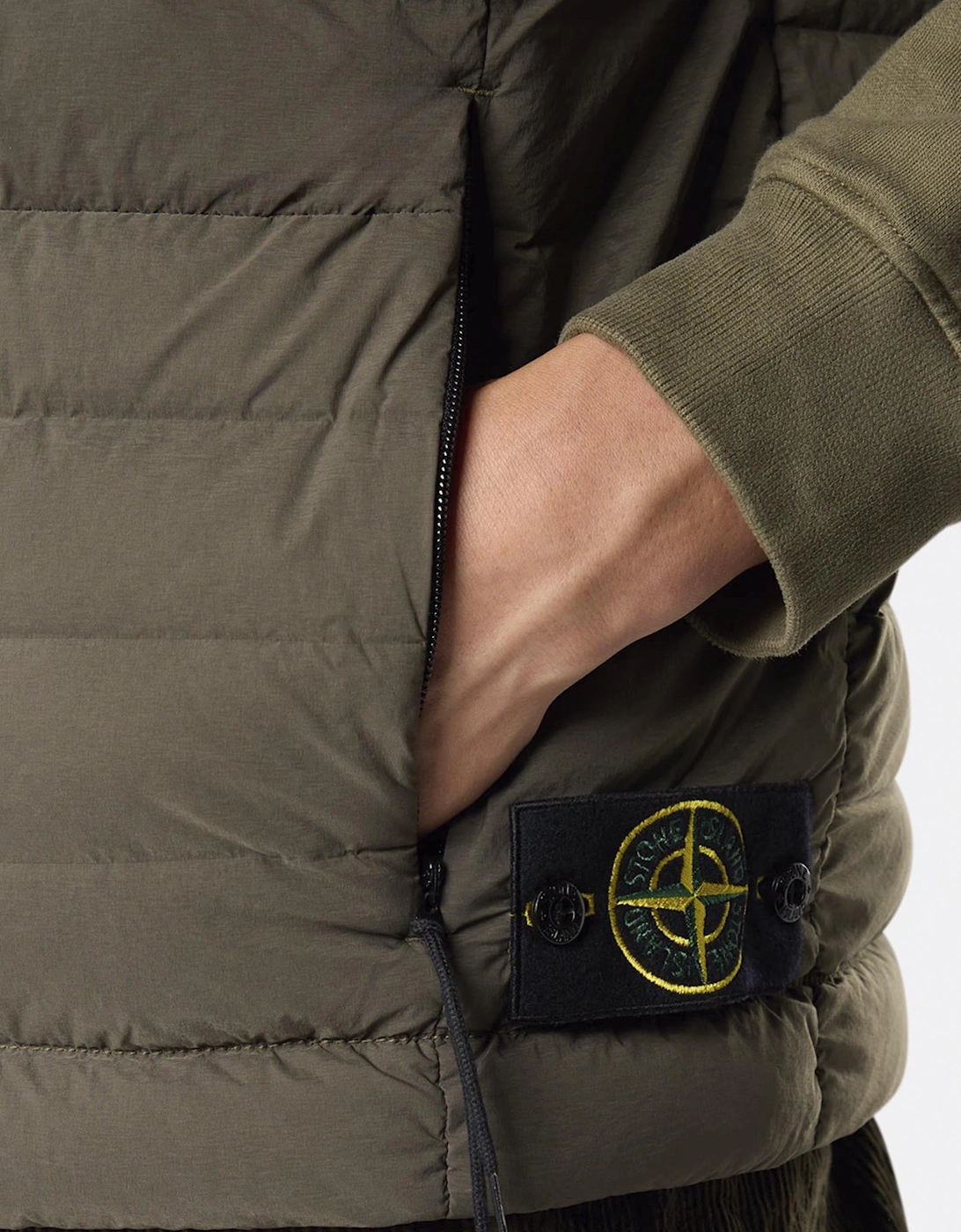 S0183 Compass Down Gilet Khaki