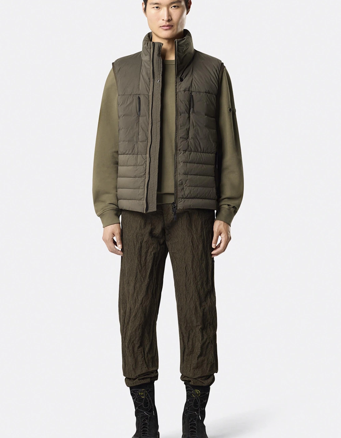 S0183 Compass Down Gilet Khaki