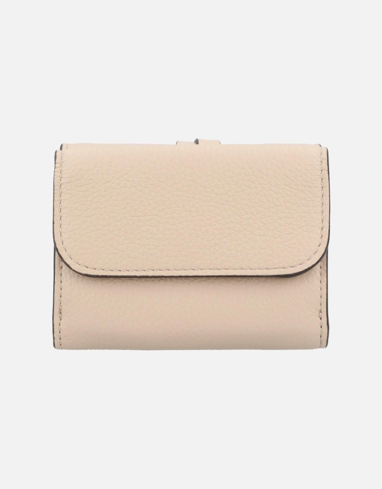 Compact Leather Wallet with Snap Closure and Internal Card Slots