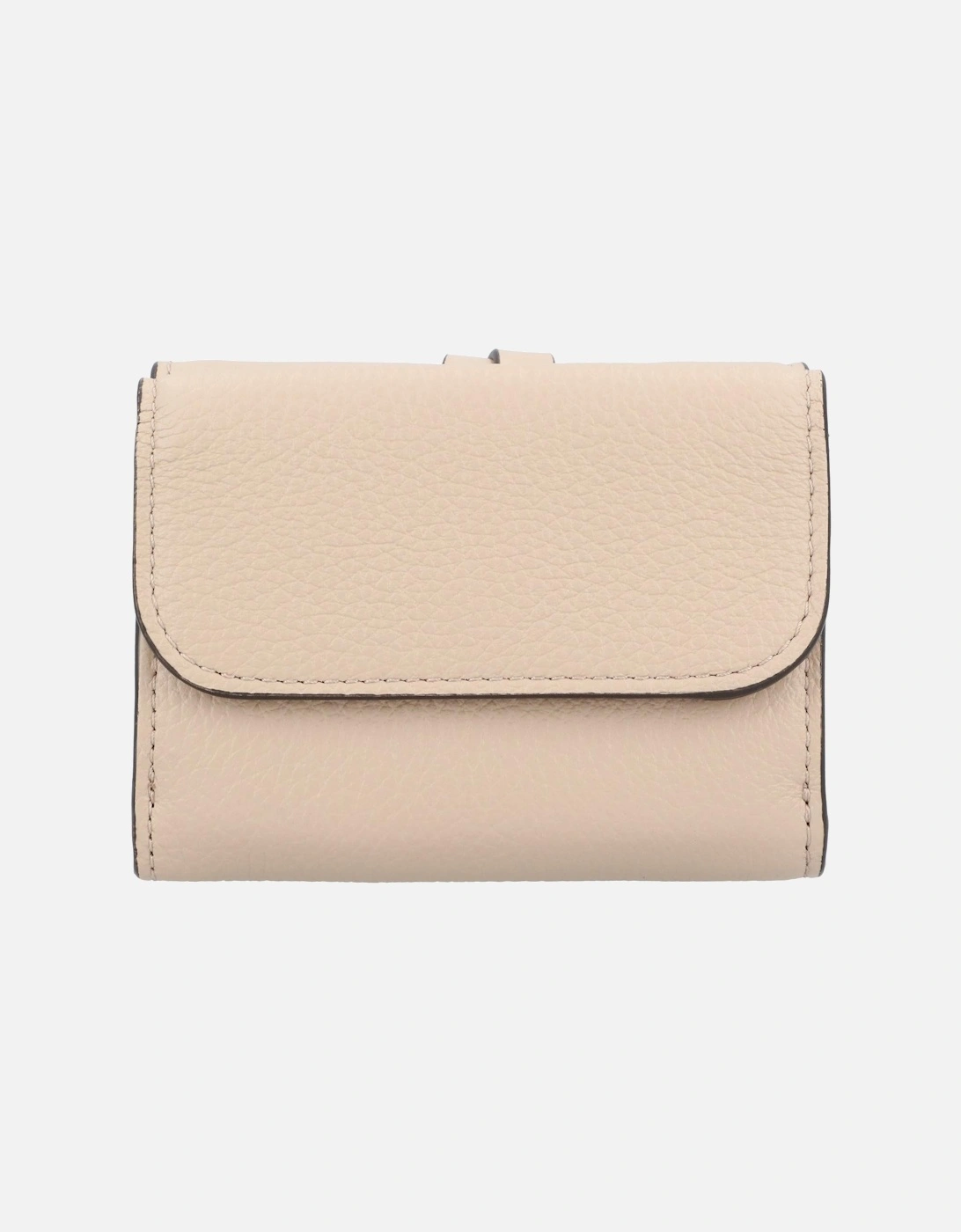 Compact Leather Wallet with Snap Closure and Internal Card Slots