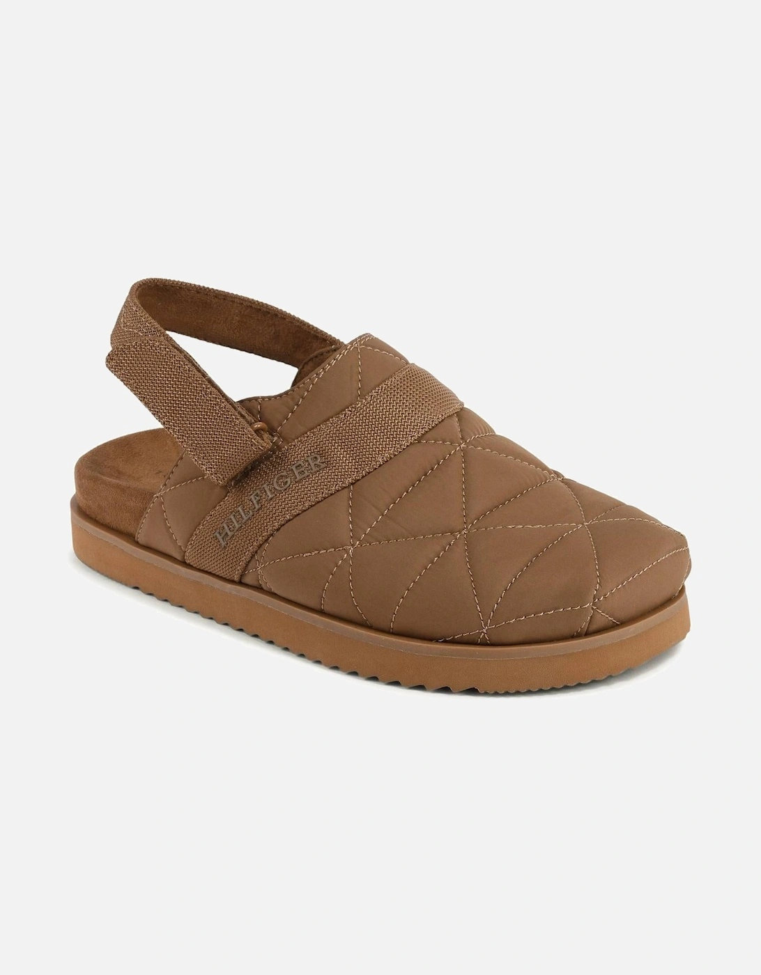 Quilted Clog Brown Casual