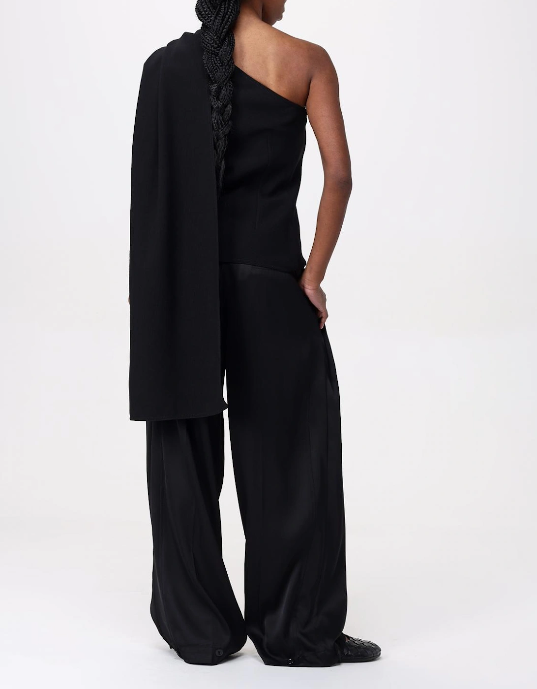 OneShoulder Knotted Detail Top