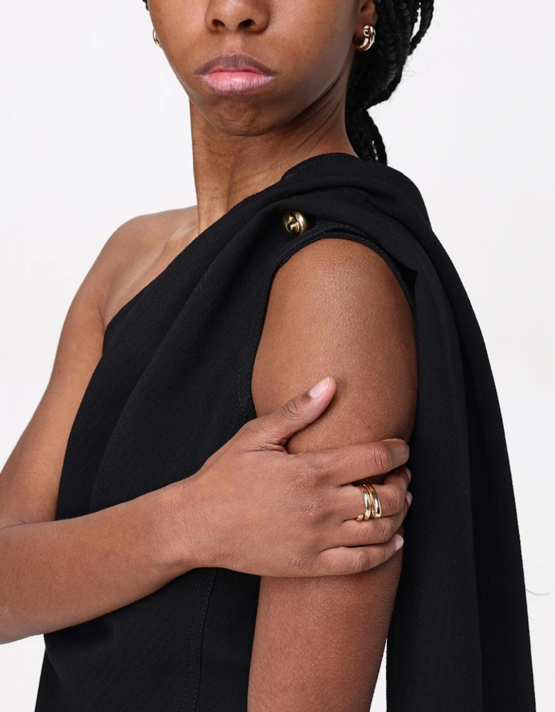 OneShoulder Knotted Detail Top