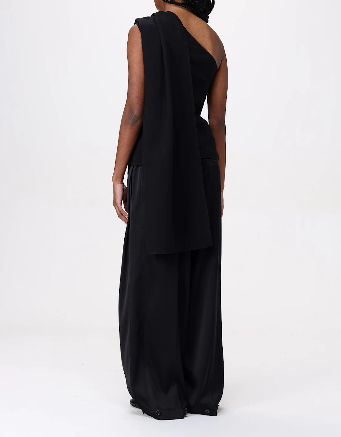 OneShoulder Knotted Detail Top