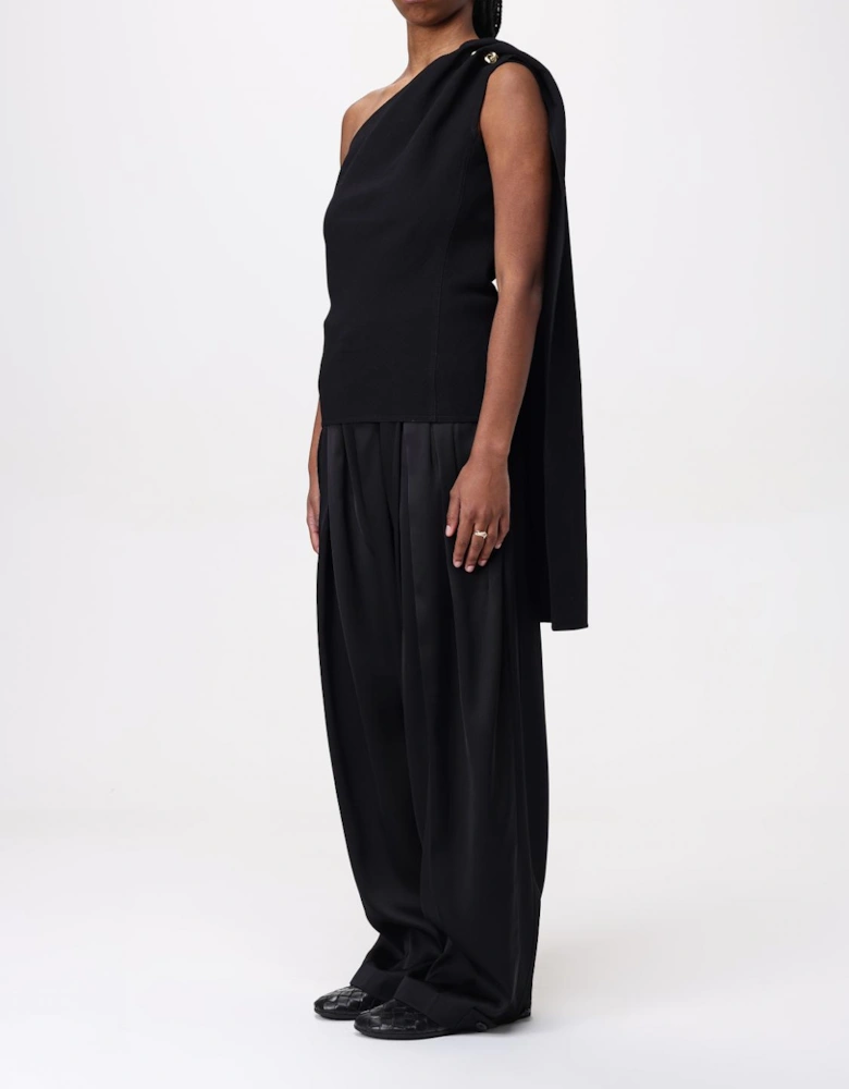 OneShoulder Knotted Detail Top
