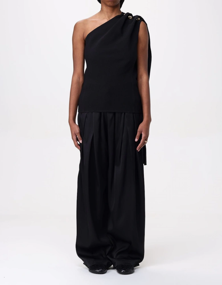 OneShoulder Knotted Detail Top
