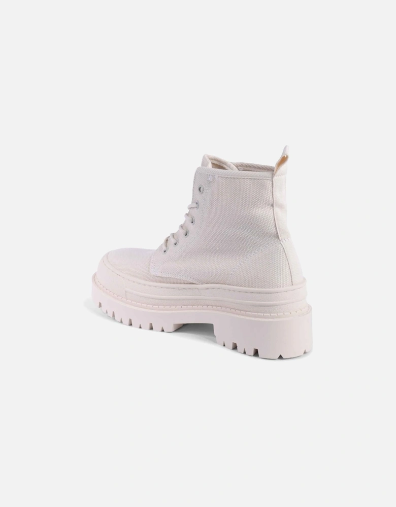 Platform Canvas Boots LaceUp