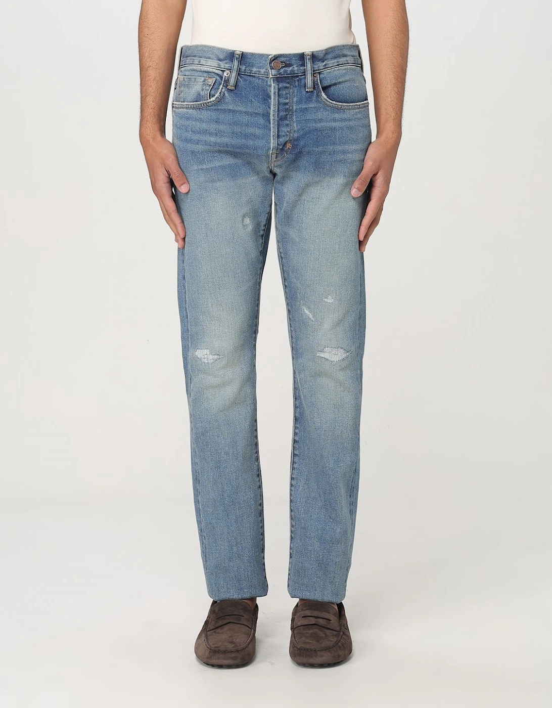 Straight Leg Distressed Jeans, 5 of 4