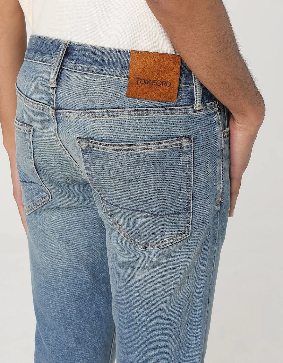 Straight Leg Distressed Jeans