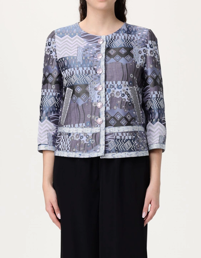 Patchwork Printed Casual Jacket