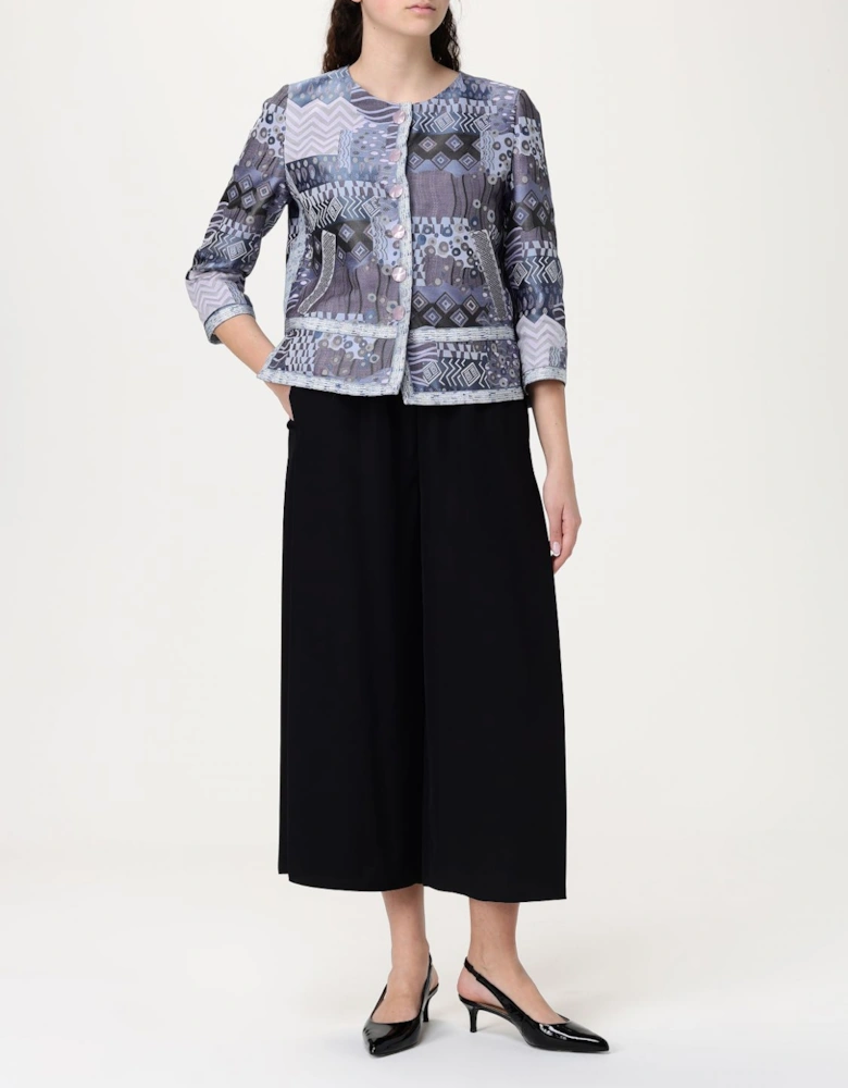 Patchwork Printed Casual Jacket