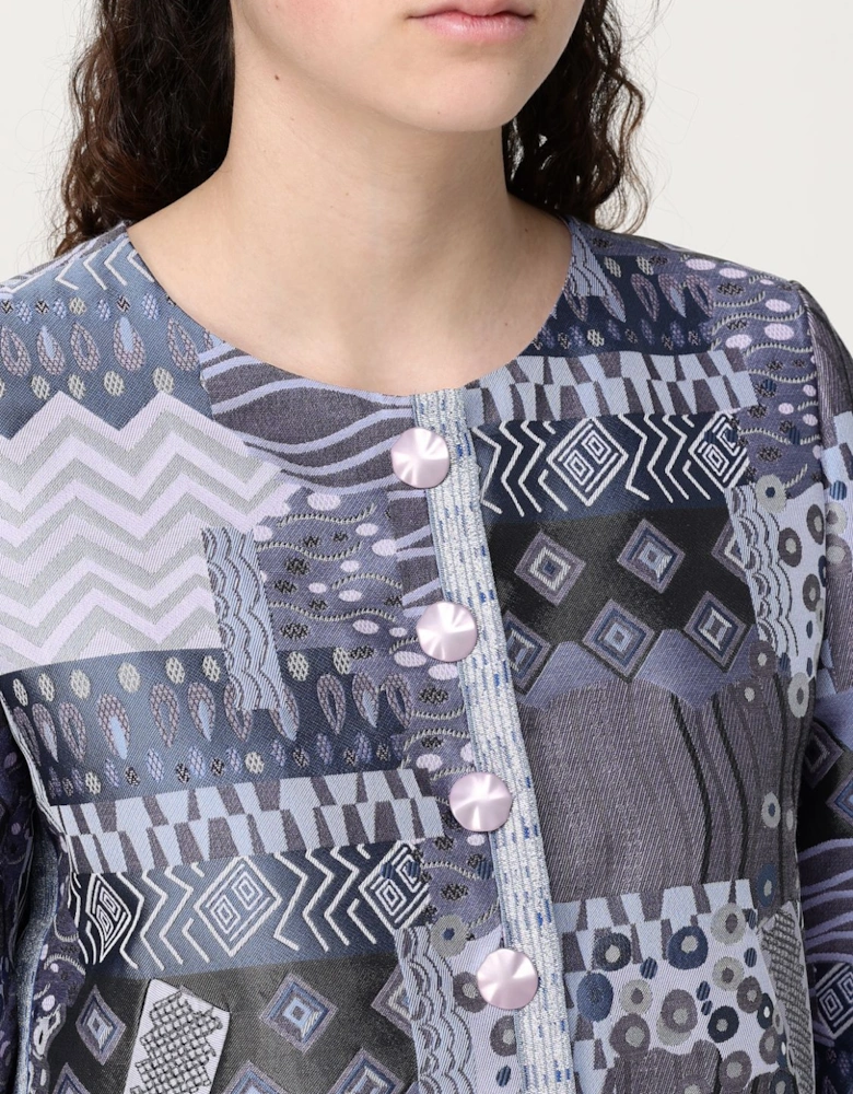 Patchwork Printed Casual Jacket