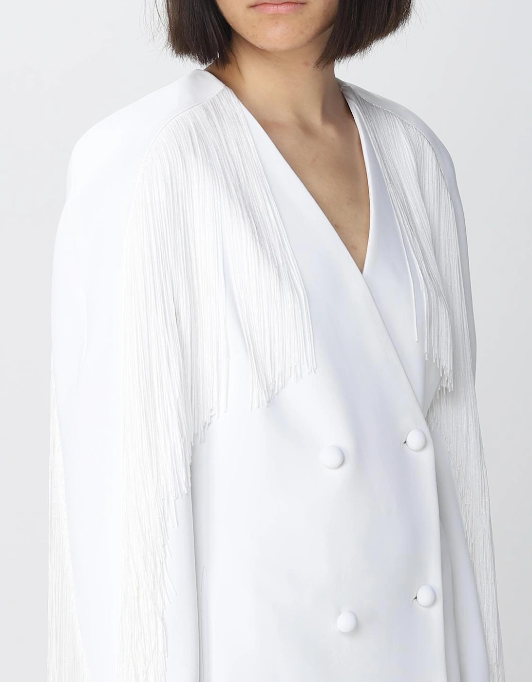 Fringe Mini Dress VNeck