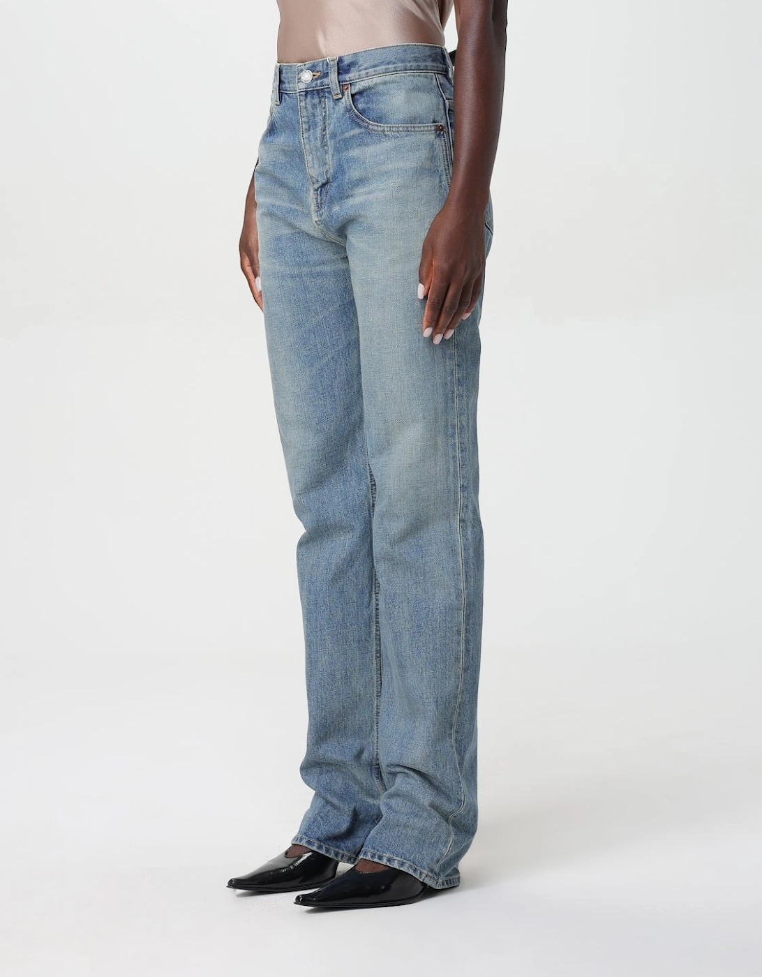 HighWaisted Straight Leg Jeans