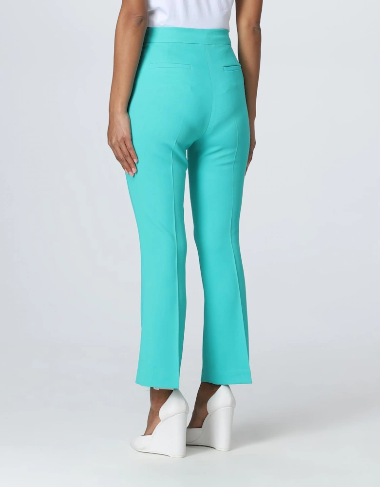 Cropped Flare Trousers