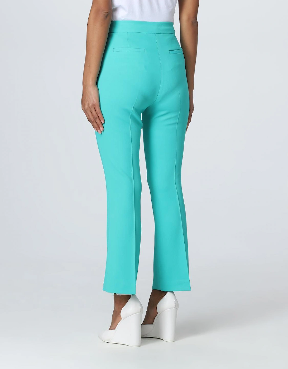 Cropped Flare Trousers