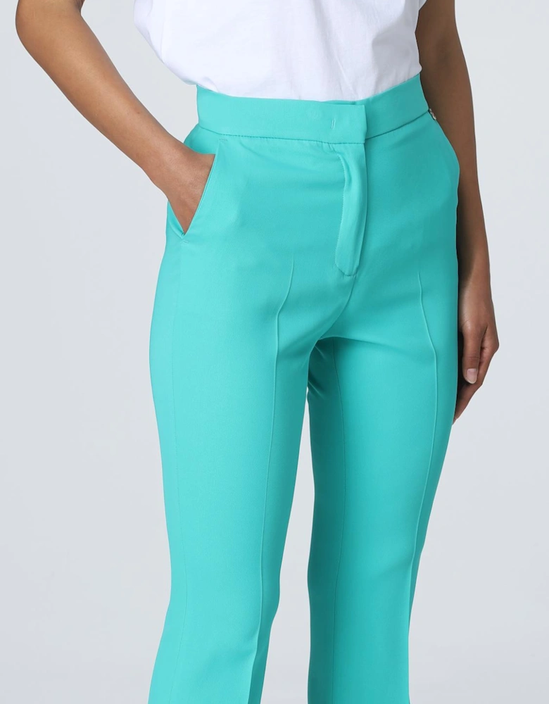 Cropped Flare Trousers