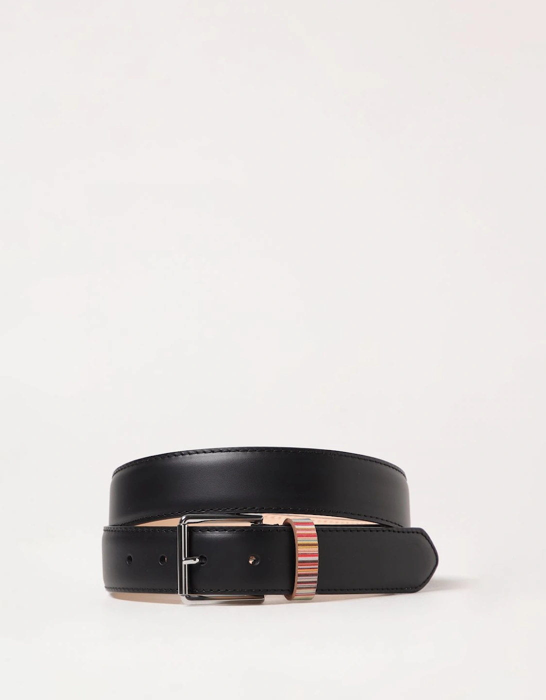 Leather Belt Multicolored Stripe Detail, 3 of 2