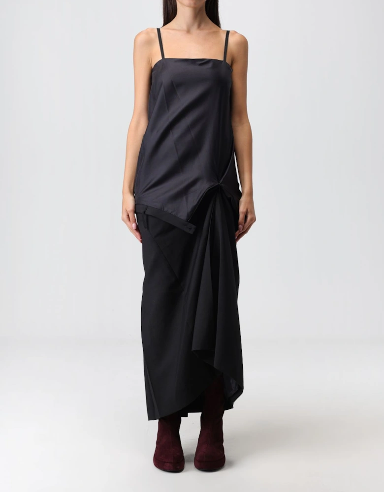 Asymmetrical Draped Maxi Dress