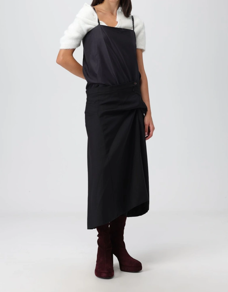 Asymmetrical Draped Maxi Dress