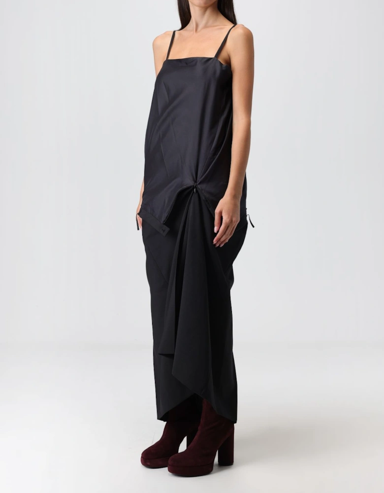 Asymmetrical Draped Maxi Dress