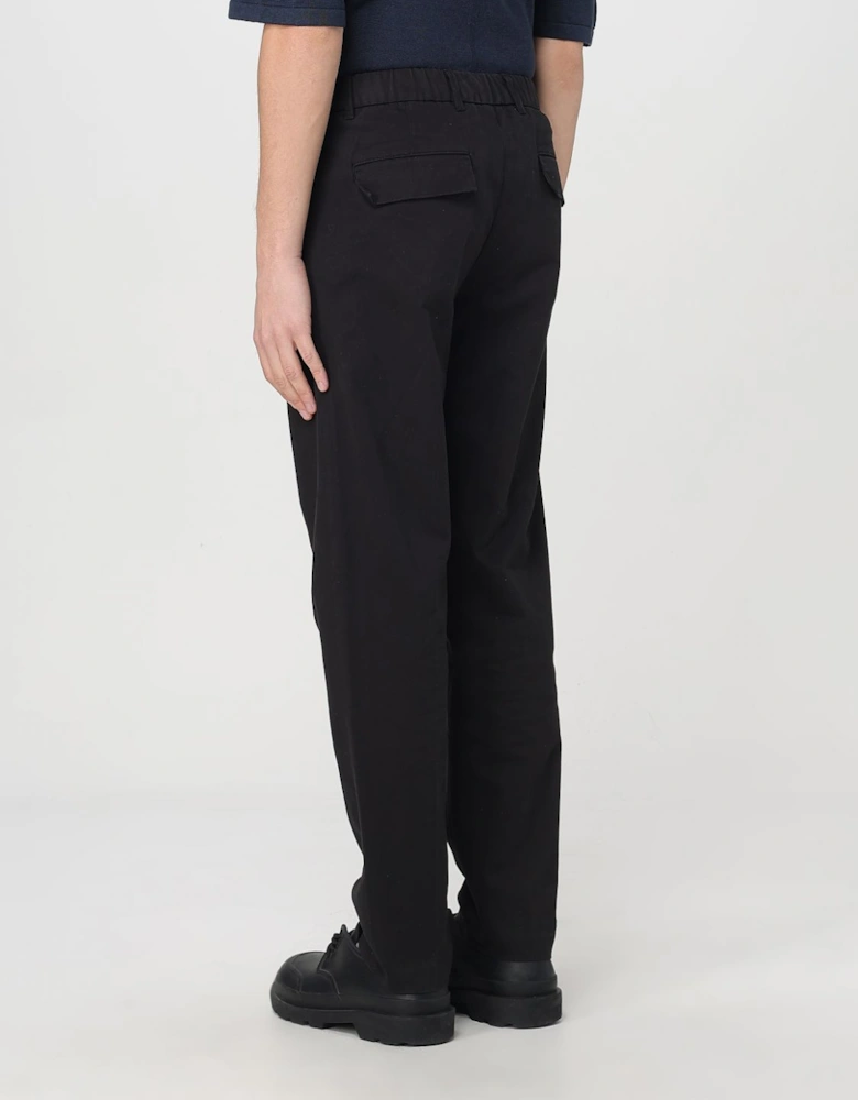 Pleated Cotton Casual Pants