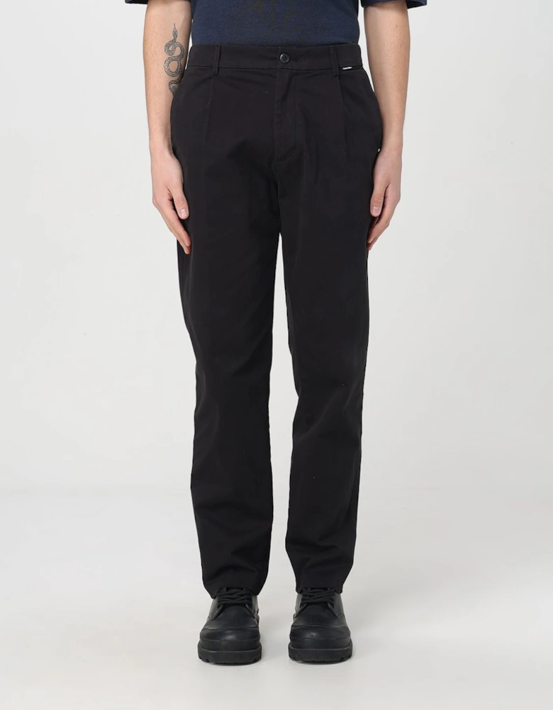 Pleated Cotton Casual Pants