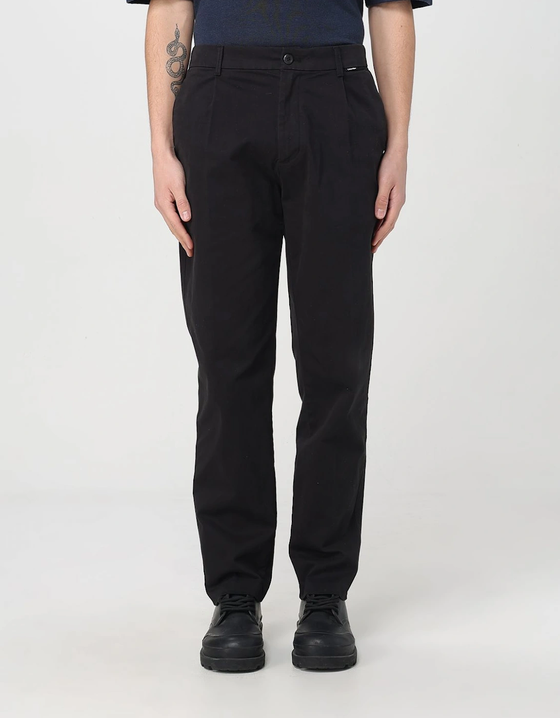 Pleated Cotton Casual Pants, 4 of 3