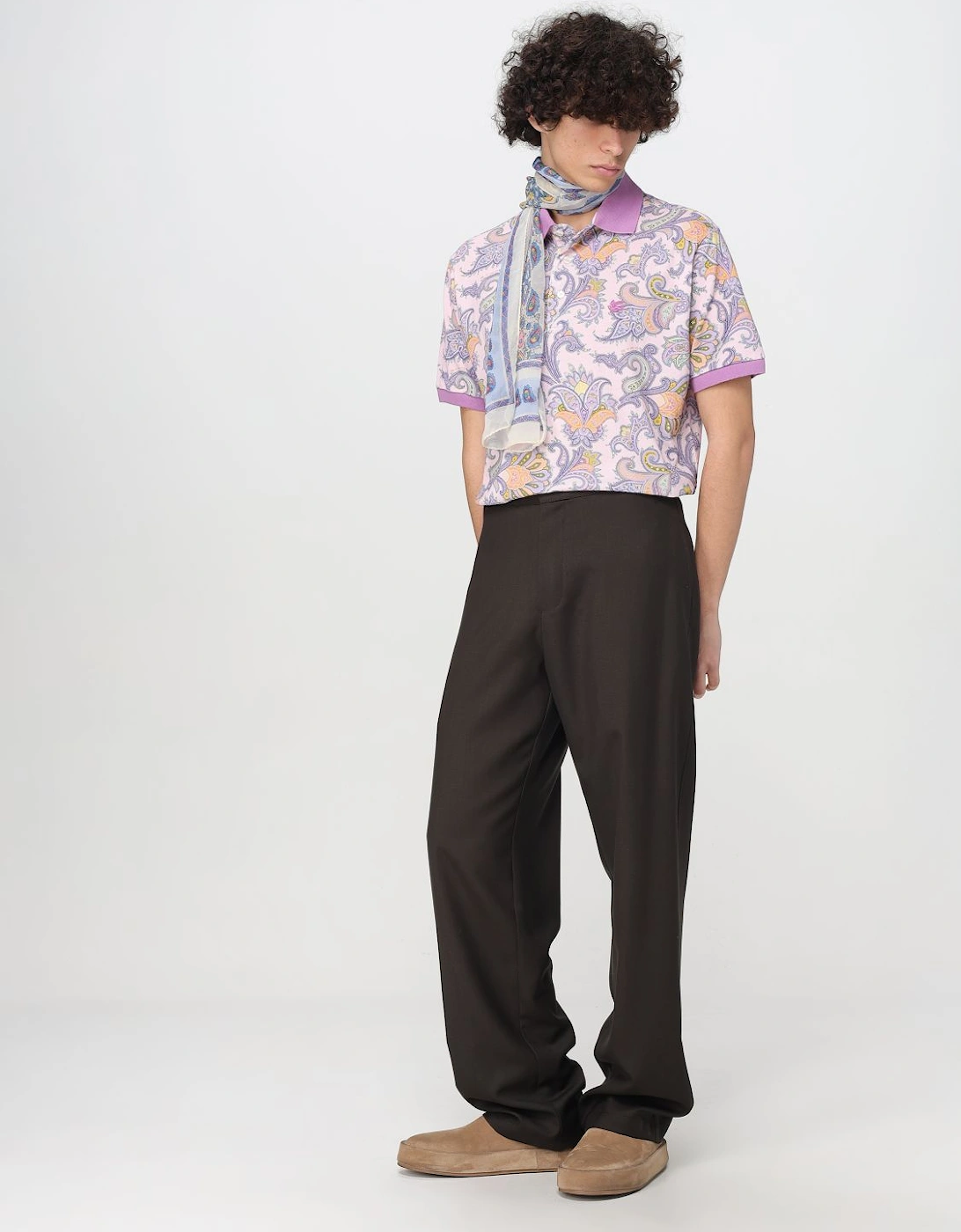 Paisley Print Polo Shirt